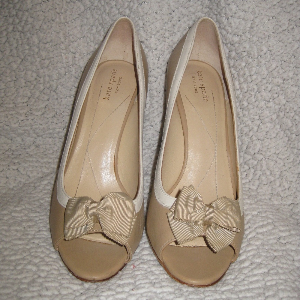 Kate Spade Nude Peep Toe Heels *7*